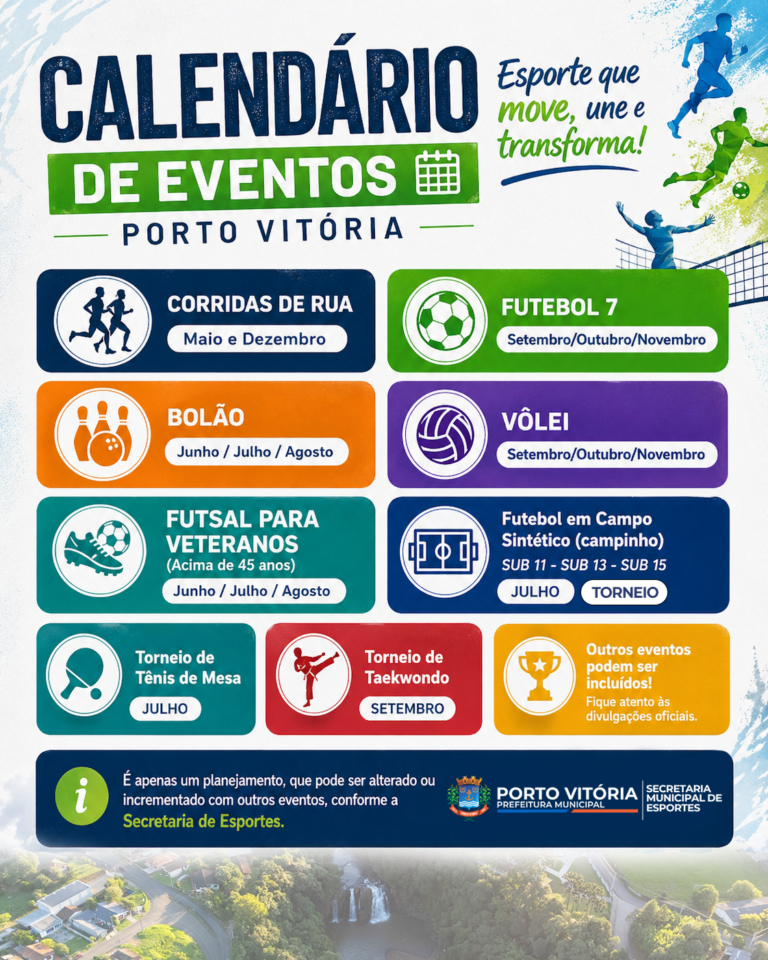 CALENDÁRIO ESPORTIVO