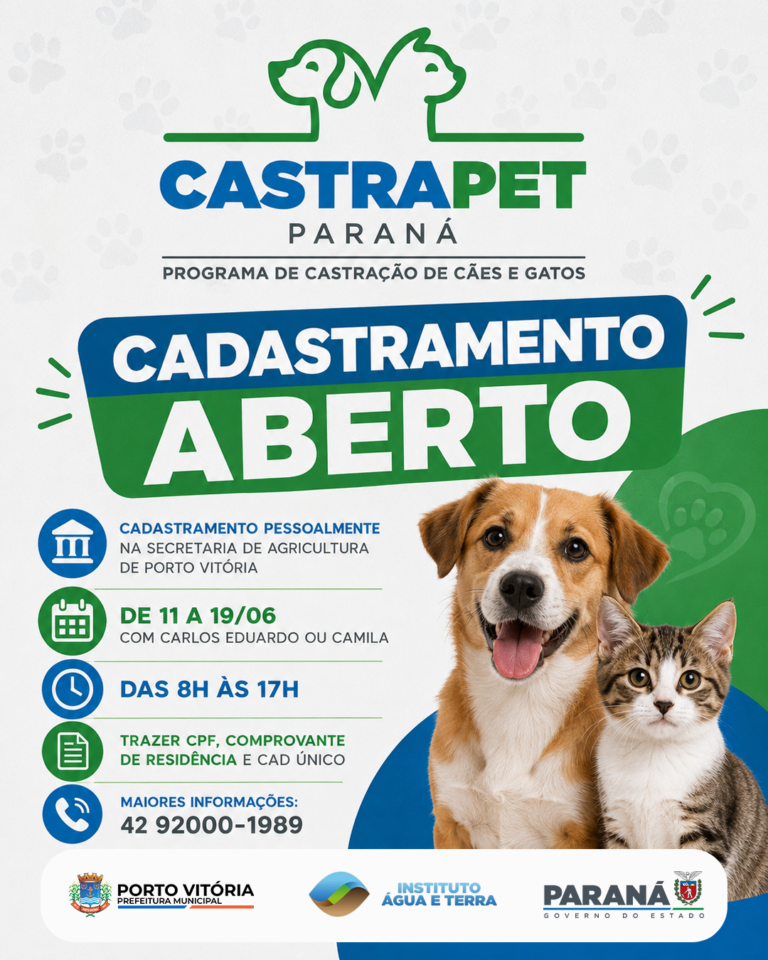 CASTRA PET PARANÁ – CADASTRAMENTO ABERTO!